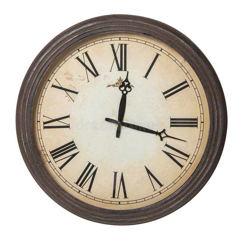Vintage Clock in Roman Numerals Stock Photo Image of elegant, dial