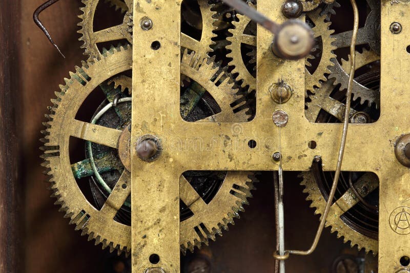 Vintage clock s gears stock image. Image of gear, instrument 55639419
