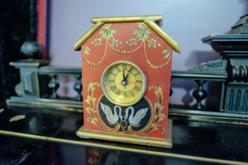 Vintage Clock Stand on the Piano Stock Photo Image of house, mortgage