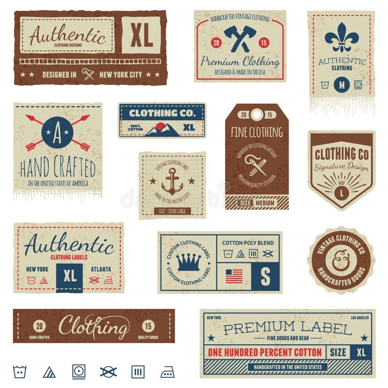 Vintage clothing tags