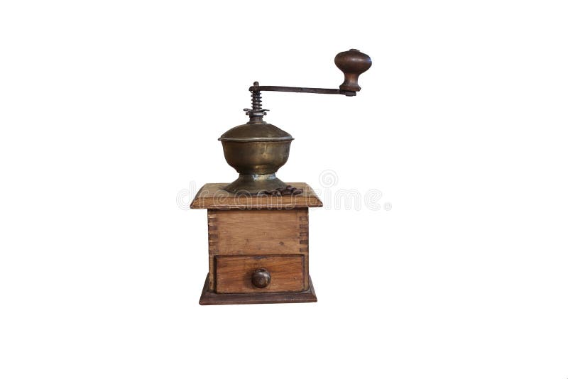 Vintage coffee mill stock image. Image of handle, bronze 44327951