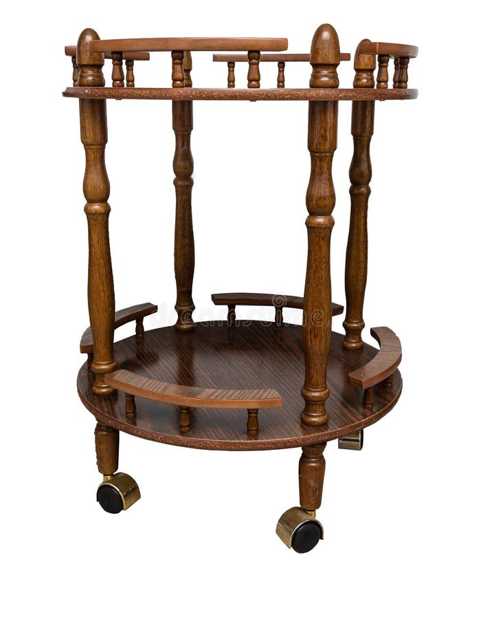 Vintage Coffee Table on Wheels Stock Image Image of basic, furniture
