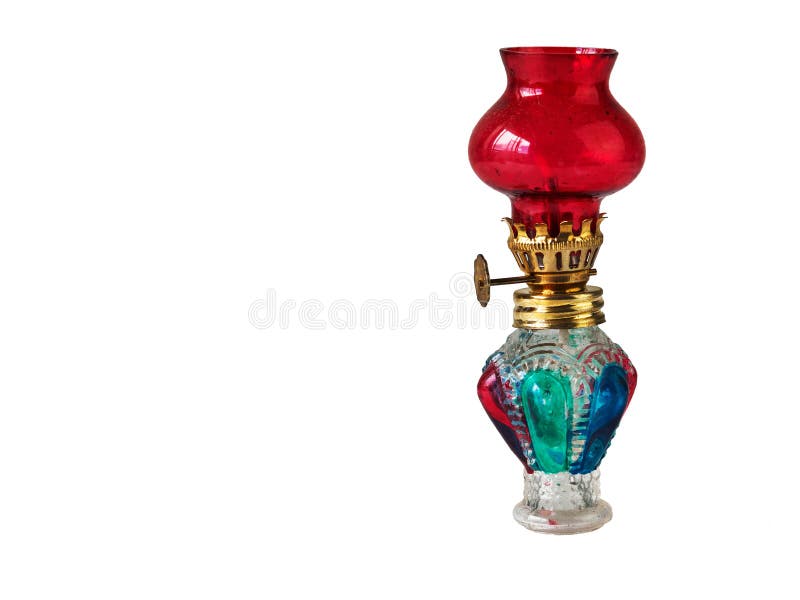 Vintage colorful lamp on a white background royalty free stock photos