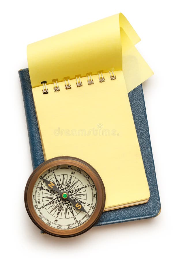Compass on blank old paper stock photo. Image of document 9805678
