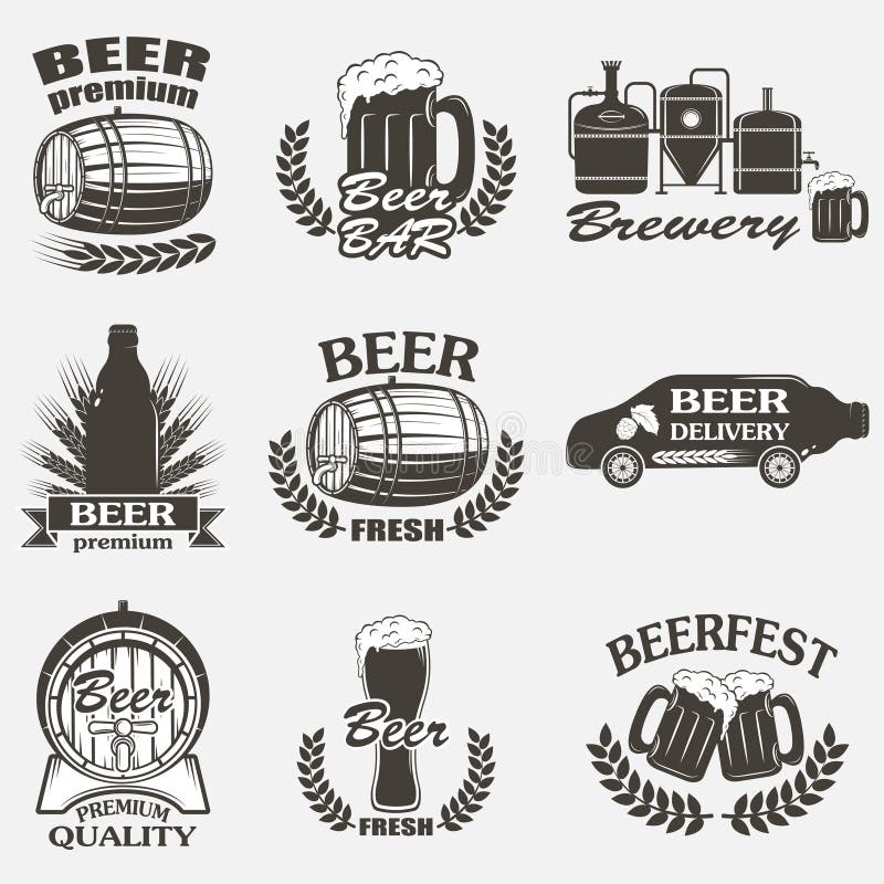 Vintage Craft Beer Brewery Emblems Stock Vector - Illustration of ...