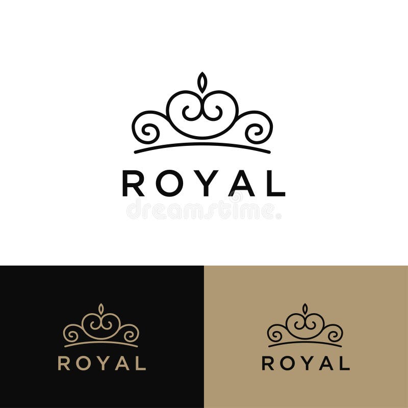 Vintage Creative Crown Abstract Logo Design Vector Template