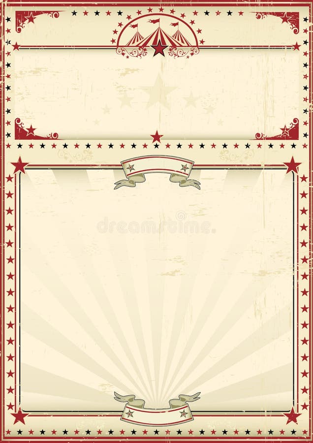 Vintage de rouge d'affiche de cirque illustration libre de droits Vintage de rouge d'affiche de cirque illustration libre de droits