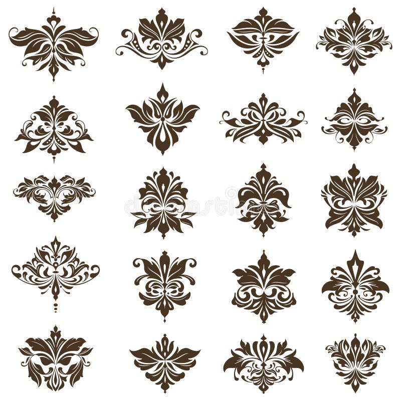 Vintage patterns and embellishments Royalty Free Vector