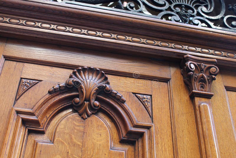 Vintage Detail Door Elements Wooden Design stock image