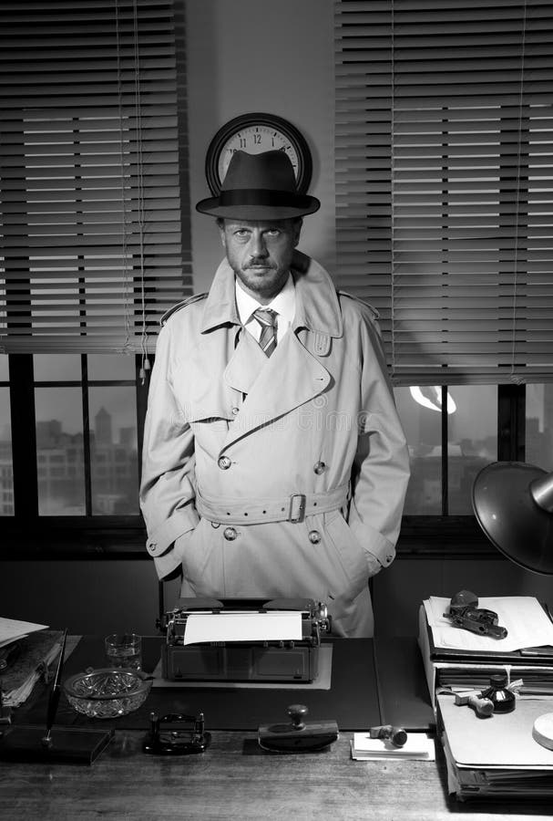 Come To A Conclusion Detective Style Vintage Detective Standing In His Office Stock Photo - Image: 46732970