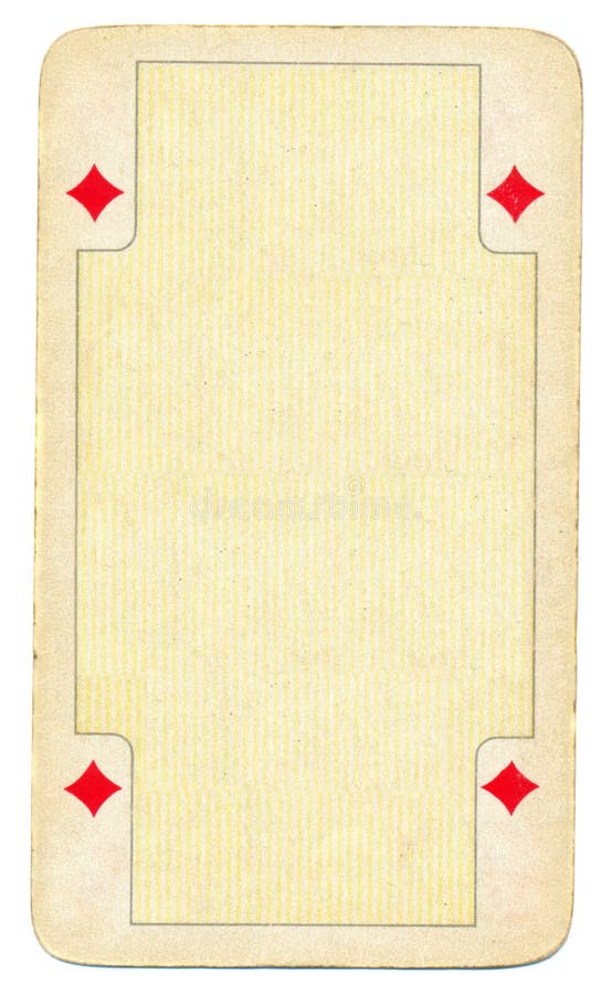 Vintage diamond playing card empty background stock illustration