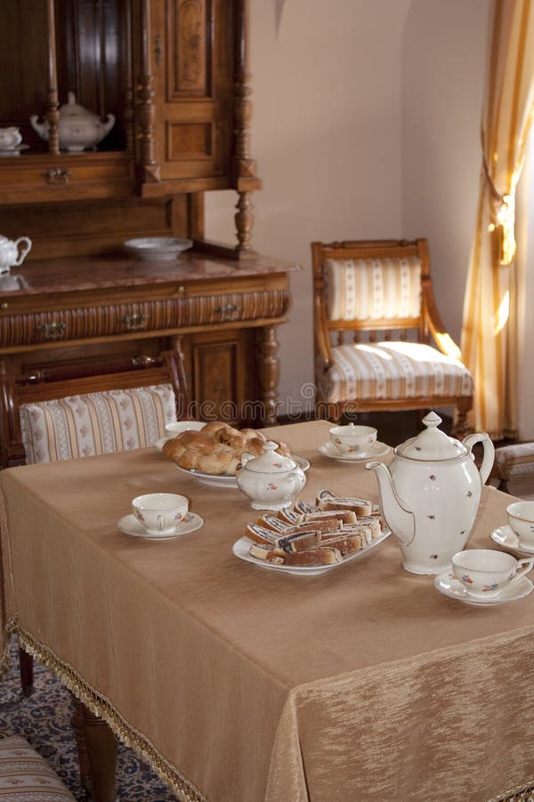 Vintage Dining Room of the Royal Citizen Village Stock Photo Image of