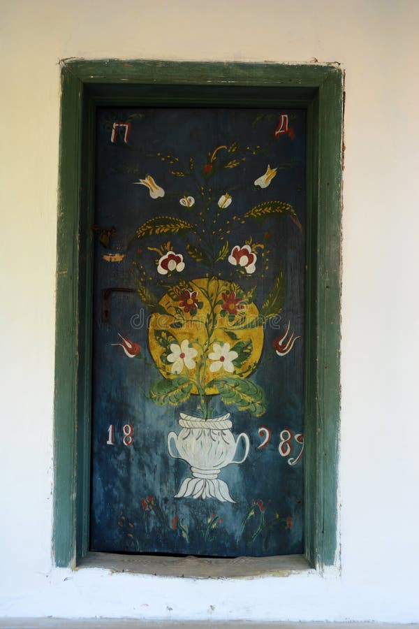 Vintage door at Dimitrie Gusti Museum in Bucharest stock photos Vintage door at Dimitrie Gusti Museum in Bucharest stock photos