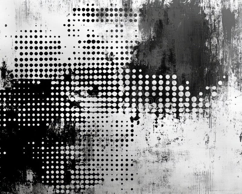 Vintage dot matrix ink texture for typewriter version 61. Background texture simulating the uneven ink deposit of old dot matrix printing (visible dot patterns, no letters) or a typewriter s inconsistent strike.