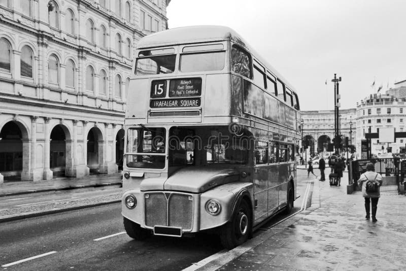 Vintage double decker bus in London stock photography Vintage double decker bus in London stock photography