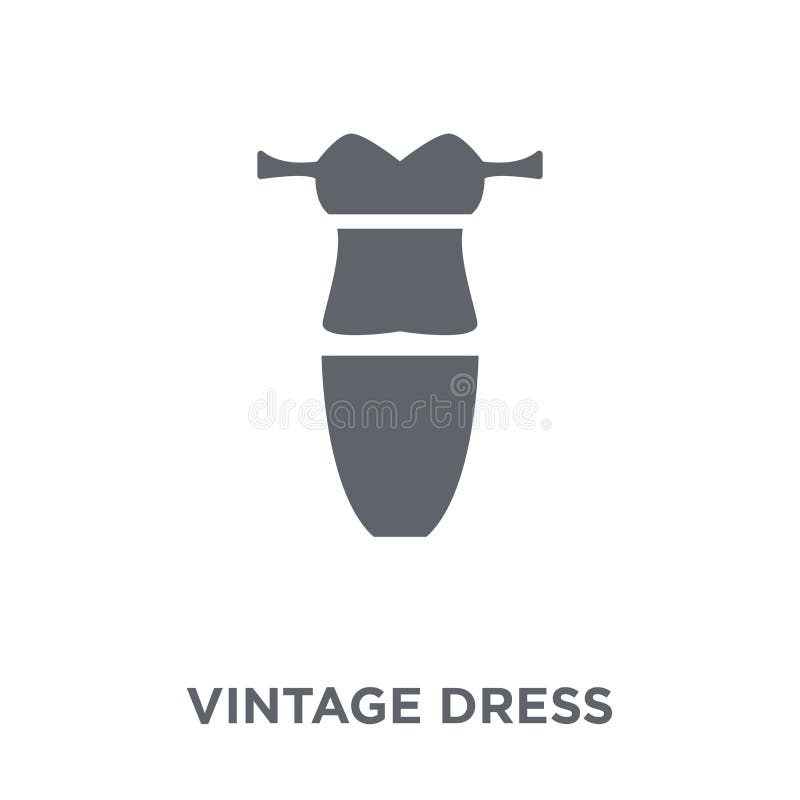 vintage dress icon from Vintage dress collection. stock illustration vintage dress icon from Vintage dress collection. stock illustration