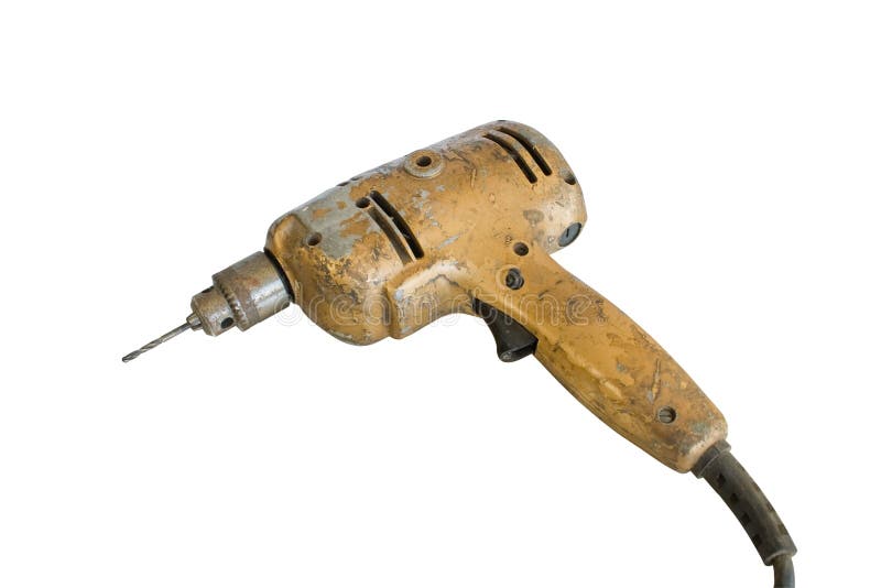 Vintage Drill Press Isolated Stock Photo Image of operated, antique