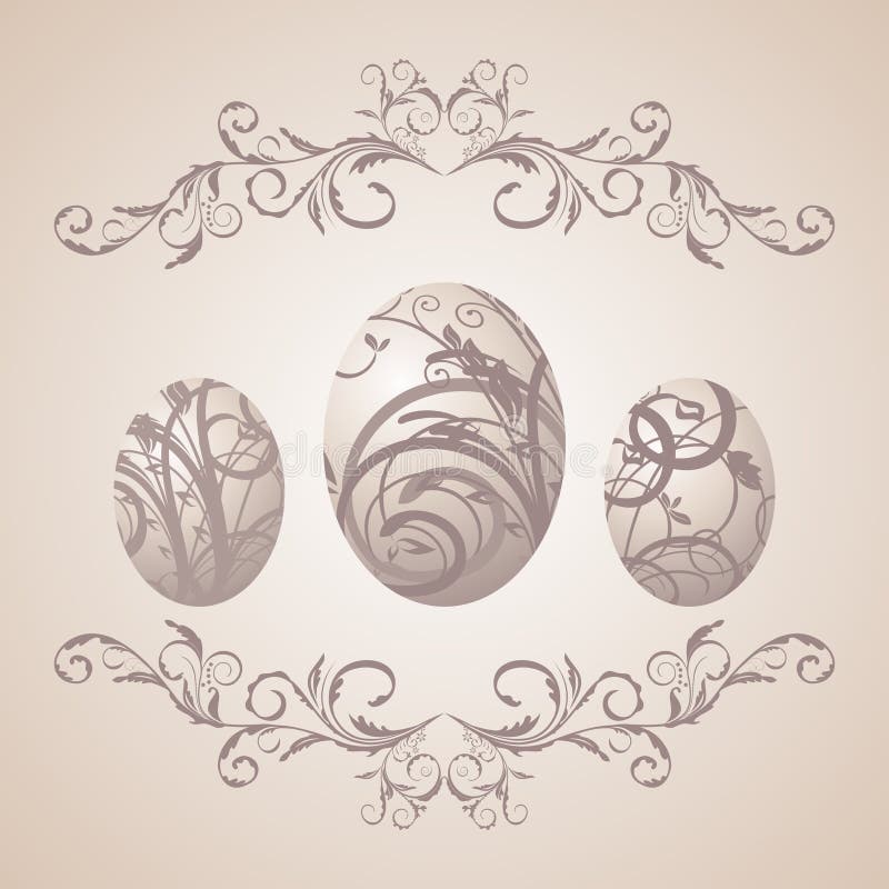 Vintage Easter background with eggs