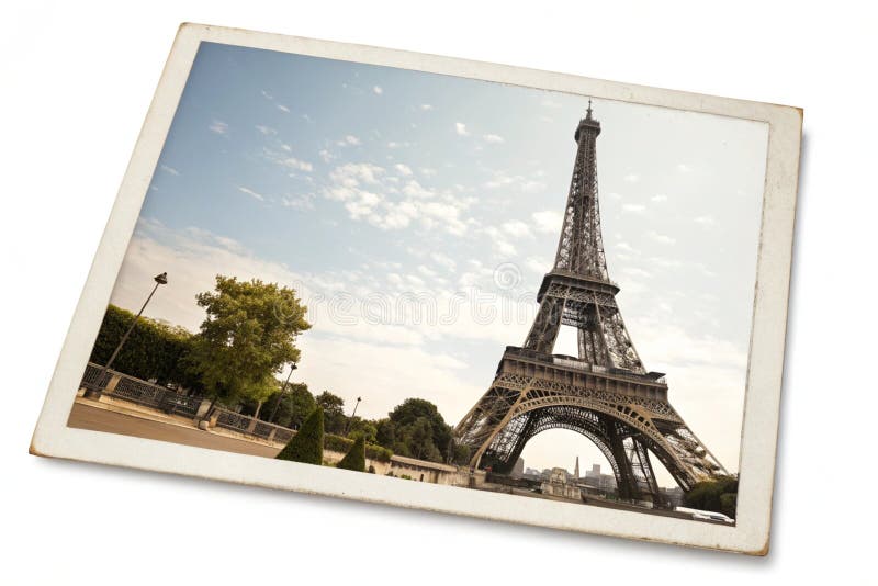 Vintage Eiffelturm Instant Foto isoliert mit Clipping Path Inklusive vektor abbildung