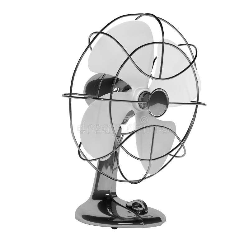 Vintage electric fan stock illustration. Illustration of metal 53318684