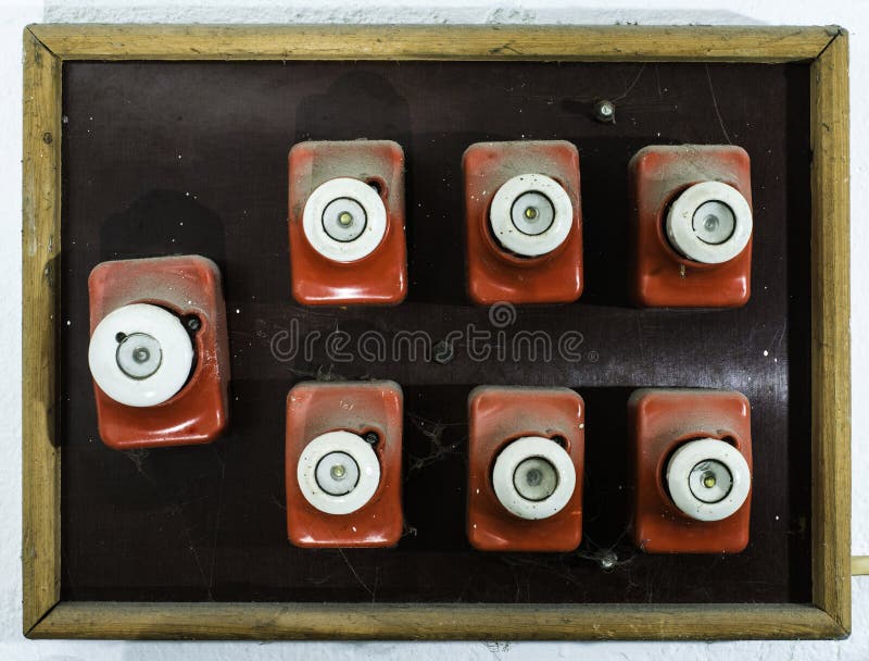 Vintage electrical fuse stock photo