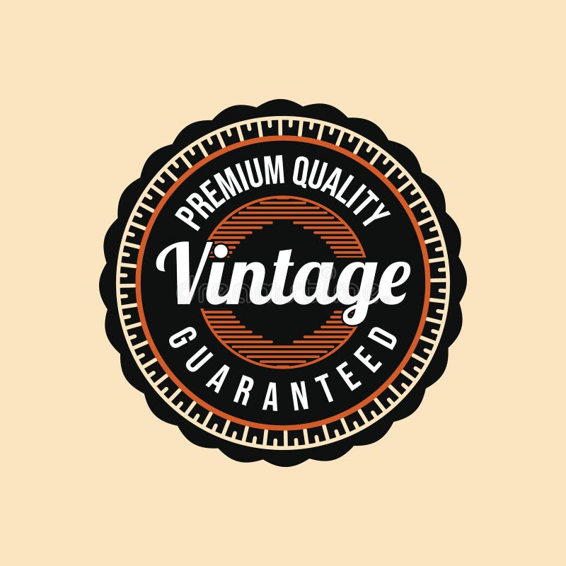 Vintage Element Retro Badge For Clothing Logo Ideas Inspiration Logo Design Template Vector Illustration Isolated On Black Stock Vector Illustration Of Retro Template