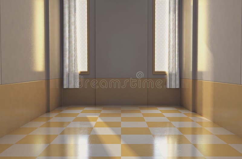 Empty Room and Office Door stock illustration. Illustration of concept -  136852901
