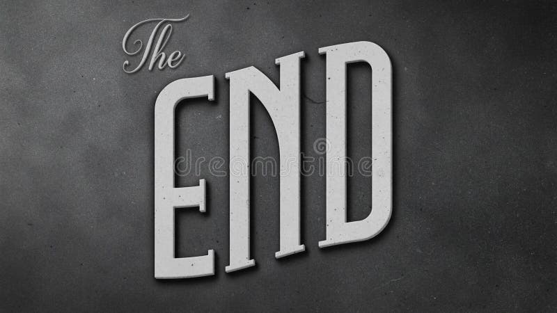 Vintage The End Movie Screen