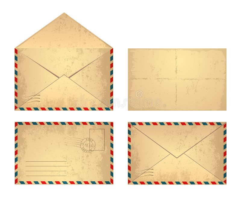 Vintage envelope stock vector. Illustration of grunge 