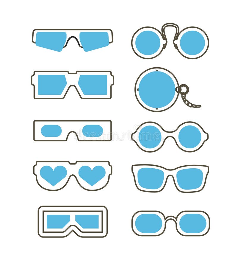 Vintage et collection moderne en verre illustration stock Vintage et collection moderne en verre illustration stock
