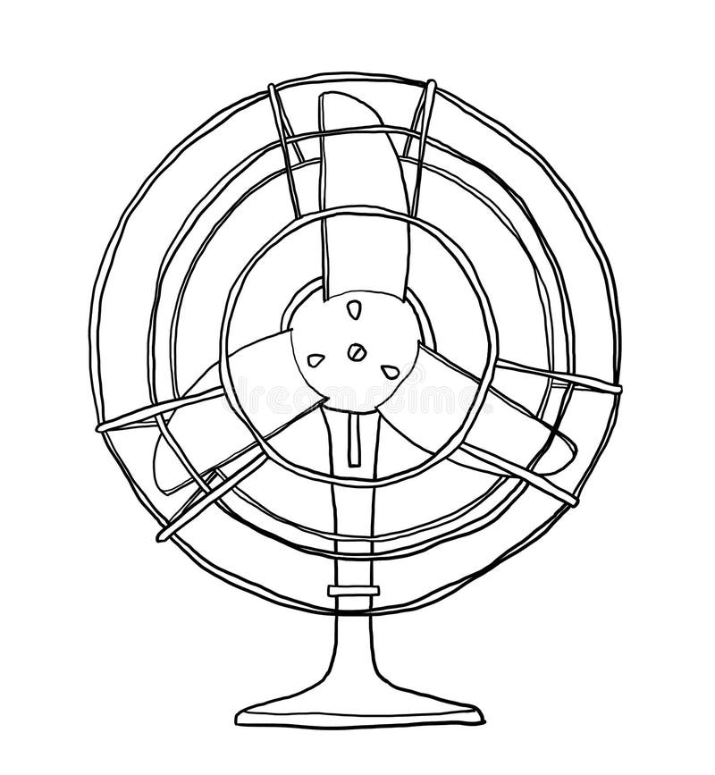 electric fan coloring page
