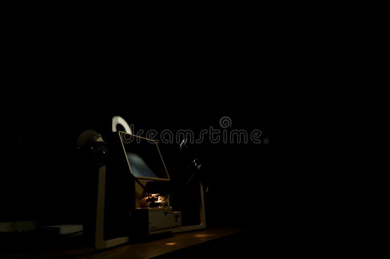 Vintage Film Editing. Super 8 Film Viewer Stock Image Image of mark
