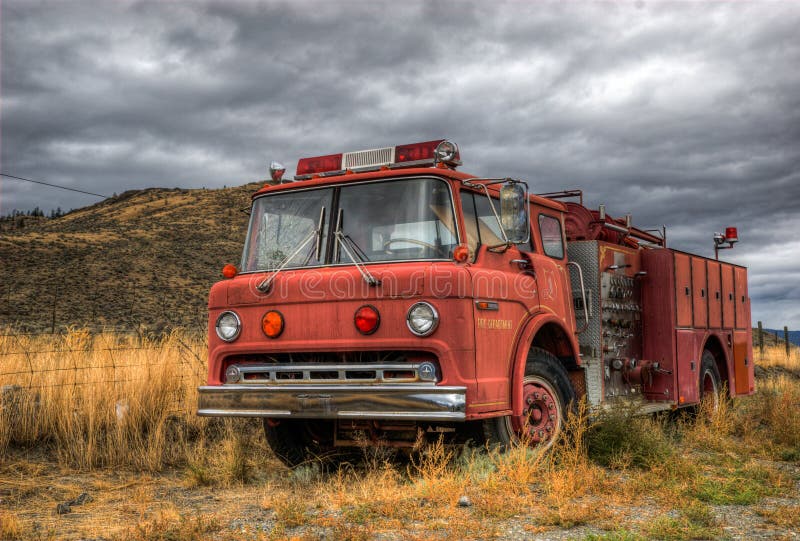 Vintage fire truck stock photos Vintage fire truck stock photos