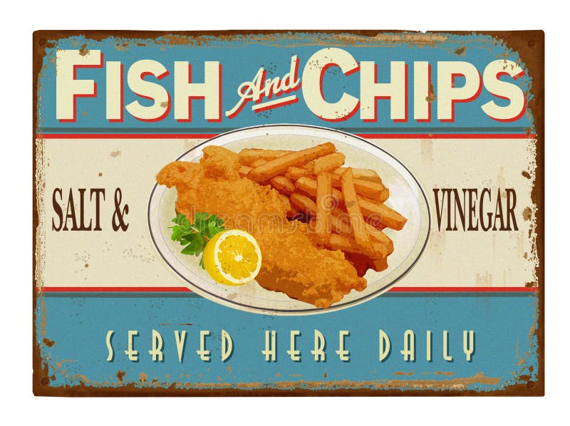 Food Large Metal Tin Sign Fish /& Chips Vintage Shop Pub Bar Kitchen Cafe Old
