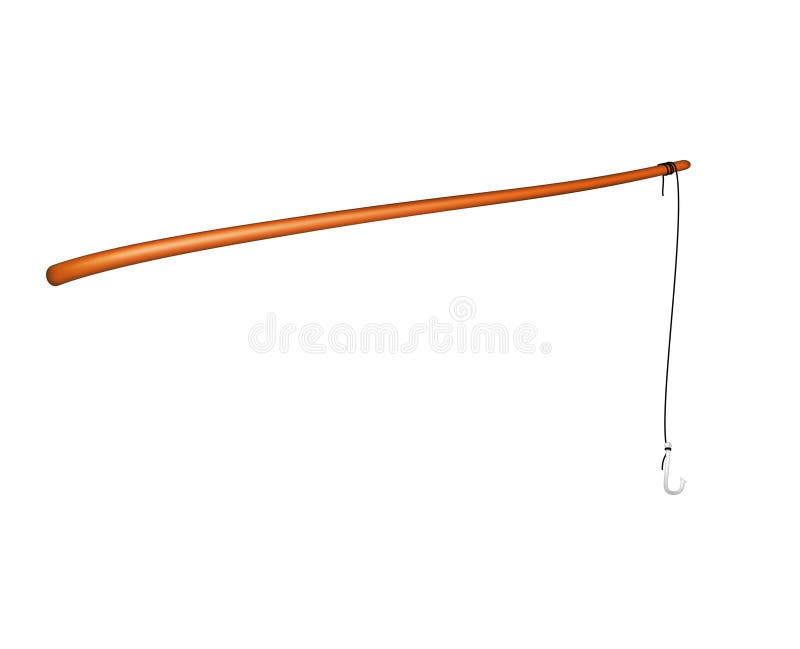 Fishing Rod with Fly Bait. Vector Illustration. Stock Vector - Illustration  of spinnerbait, isolated: 42433608
