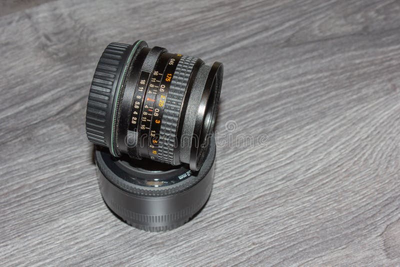 Vintage Fix Focus Manual Camera Lens Stock Photo Image of camera