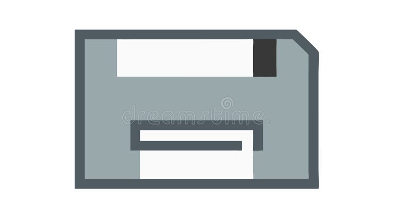 Vintage Floppy Disk Vector Icon â€\' Data Old Technology, vector design Generative AI stock illustration