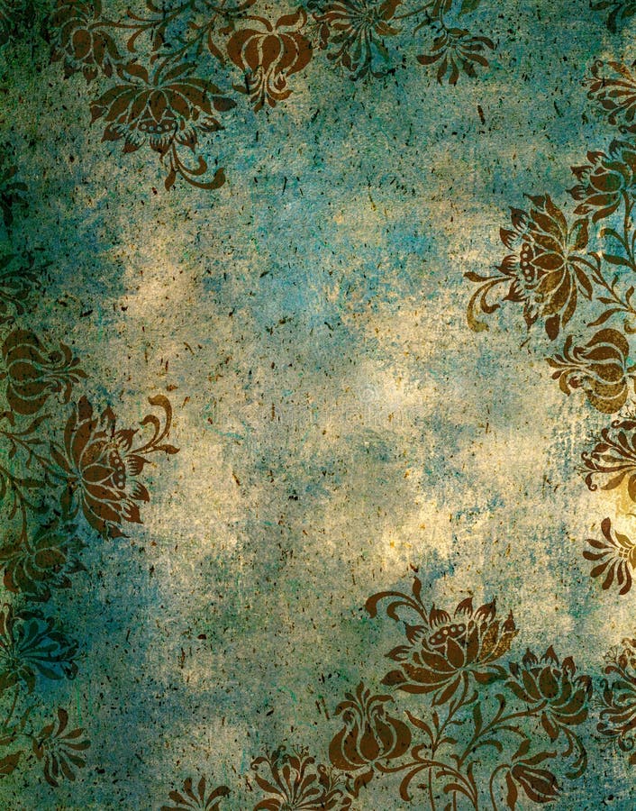 Vintage floral background stock illustration