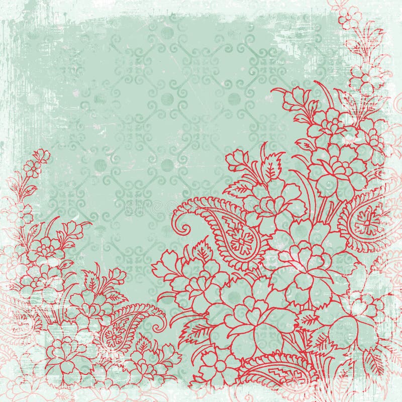 Christmas Paper With Fancy Frame And Angels Stock Illustration