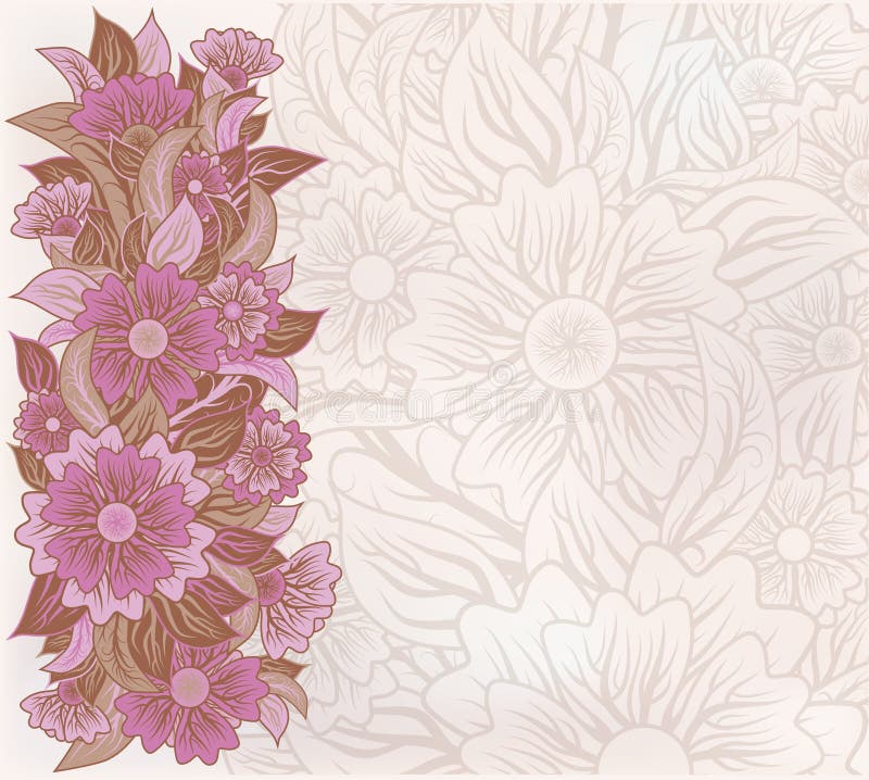 Vintage Floral Background, Vector Stock Vector Illustration of leaf