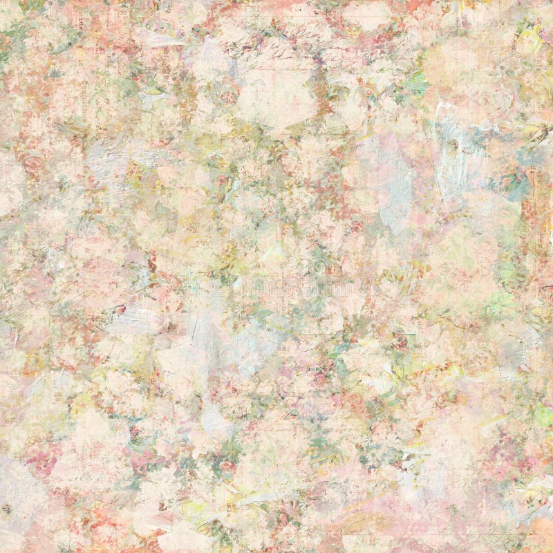 Vintage floral botanical spring background in soft pastel colors