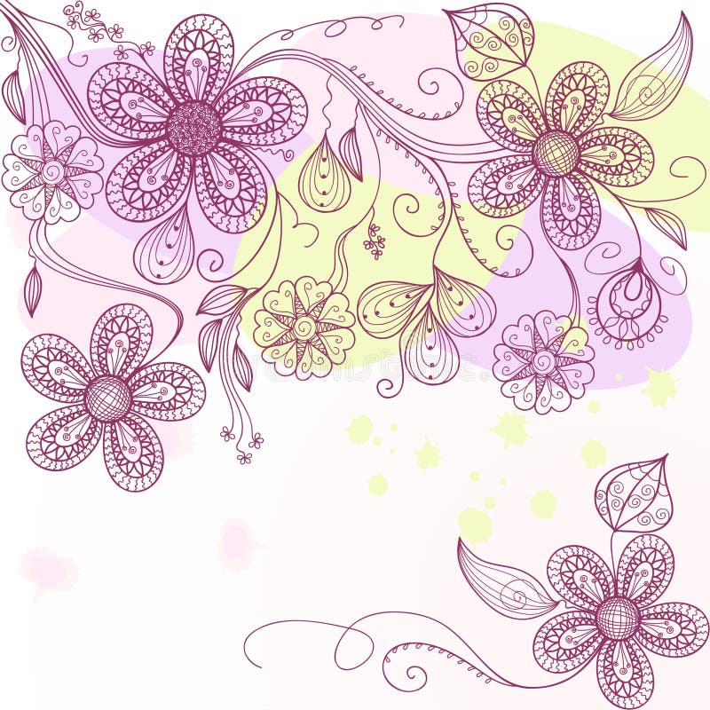 Vintage floral card stock illustration. Illustration of nature 23960839