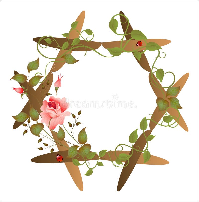 Vintage floral frame