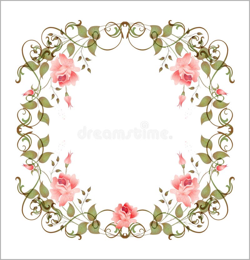 Vintage floral frame