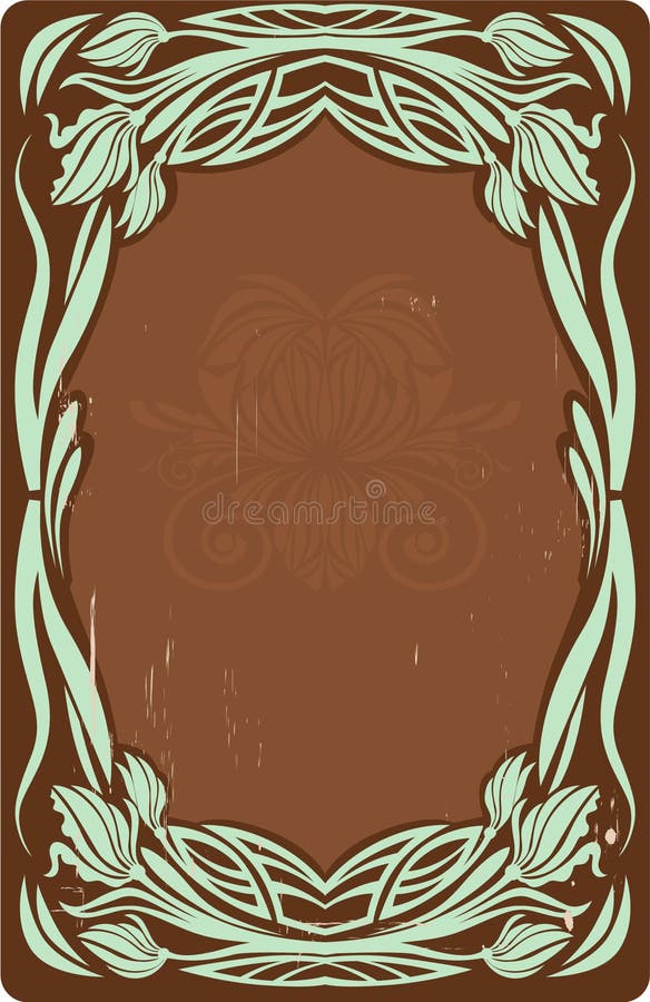 Art Deco floral frame stock vector. Illustration of decoration 6303327