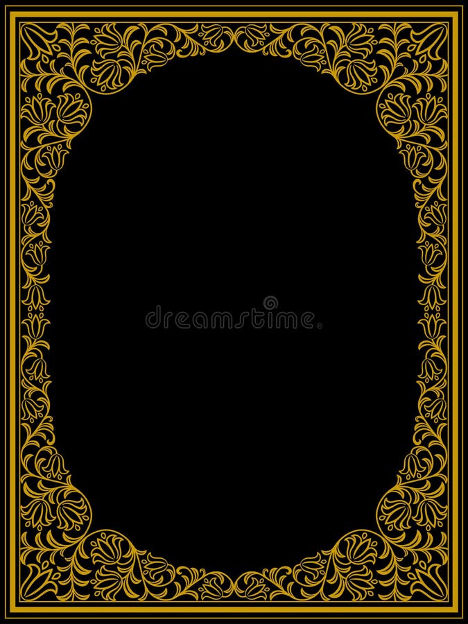 Vintage floral frame. Decorative pattern. Vector i