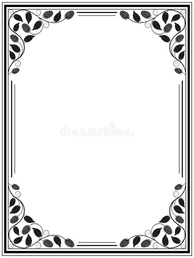 Vintage floral frame. Decorative pattern