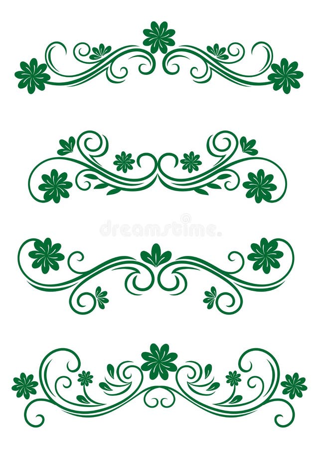 Vintage floral frames stock vector. Illustration of green - 12829728