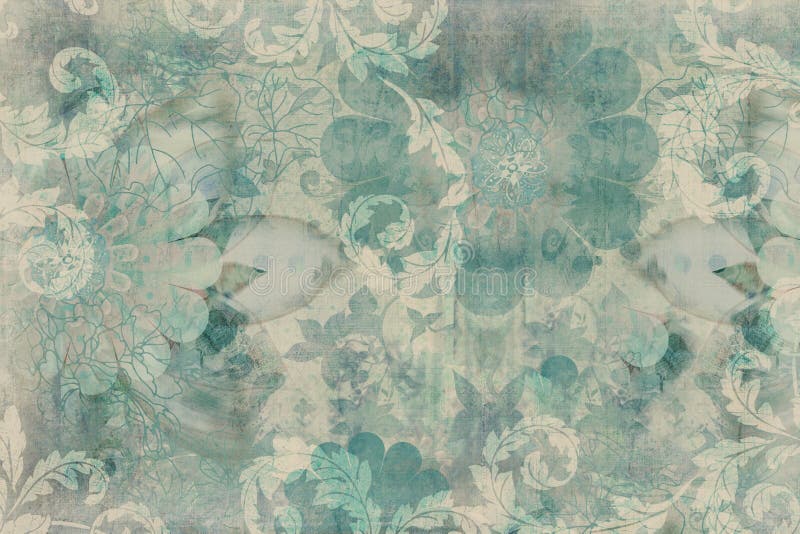 Vintage floral Scrapbook Background