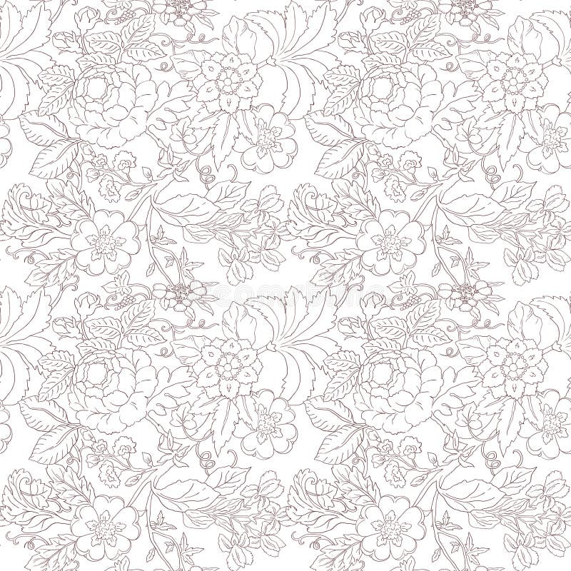 Vintage flower pattern stock vector. Illustration of arrangement - 30326749
